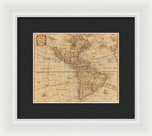 Load image into Gallery viewer, Old Map Of The Americas 1660  - Framed Print