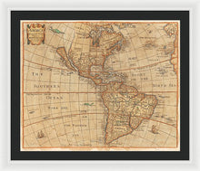 Load image into Gallery viewer, Old Map Of The Americas 1660  - Framed Print