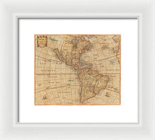 Load image into Gallery viewer, Old Map Of The Americas 1660  - Framed Print