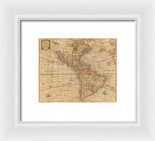 Load image into Gallery viewer, Old Map Of The Americas 1660  - Framed Print