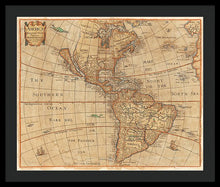 Load image into Gallery viewer, Old Map Of The Americas 1660  - Framed Print