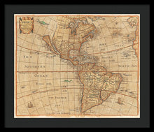 Load image into Gallery viewer, Old Map Of The Americas 1660  - Framed Print