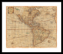 Load image into Gallery viewer, Old Map Of The Americas 1660  - Framed Print