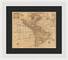 Load image into Gallery viewer, Old Map Of The Americas 1660  - Framed Print