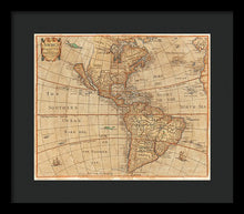 Load image into Gallery viewer, Old Map Of The Americas 1660  - Framed Print