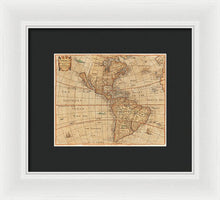 Load image into Gallery viewer, Old Map Of The Americas 1660  - Framed Print