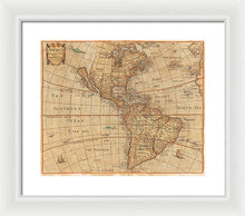 Load image into Gallery viewer, Old Map Of The Americas 1660  - Framed Print