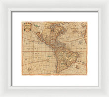 Load image into Gallery viewer, Old Map Of The Americas 1660  - Framed Print