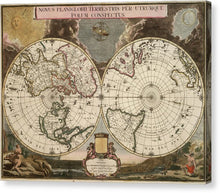 Load image into Gallery viewer, Old 1672 Map Of The World - Canvas Print