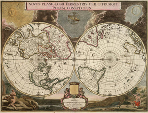 Old 1672 Map Of The World - Art Print