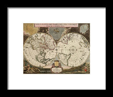 Load image into Gallery viewer, Old 1672 Map Of The World - Framed Print