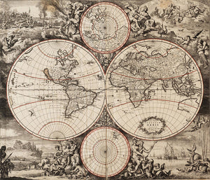 1675 Map Of The World - Art Print