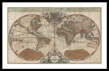 Load image into Gallery viewer, Old 1691 Map Of The World - Framed Print