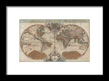 Load image into Gallery viewer, Old 1691 Map Of The World - Framed Print