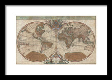 Load image into Gallery viewer, Old 1691 Map Of The World - Framed Print