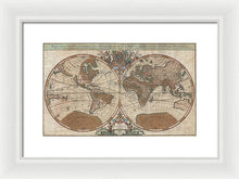 Load image into Gallery viewer, Old 1691 Map Of The World - Framed Print