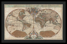 Load image into Gallery viewer, Old 1691 Map Of The World - Framed Print