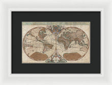 Load image into Gallery viewer, Old 1691 Map Of The World - Framed Print