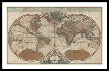 Load image into Gallery viewer, Old 1691 Map Of The World - Framed Print