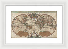 Load image into Gallery viewer, Old 1691 Map Of The World - Framed Print