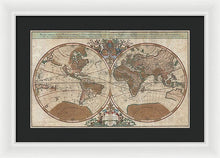 Load image into Gallery viewer, Old 1691 Map Of The World - Framed Print