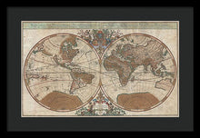 Load image into Gallery viewer, Old 1691 Map Of The World - Framed Print