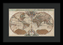 Load image into Gallery viewer, Old 1691 Map Of The World - Framed Print