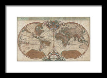 Load image into Gallery viewer, Old 1691 Map Of The World - Framed Print