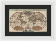 Load image into Gallery viewer, Old 1691 Map Of The World - Framed Print