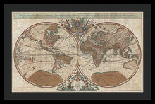 Load image into Gallery viewer, Old 1691 Map Of The World - Framed Print