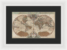 Load image into Gallery viewer, Old 1691 Map Of The World - Framed Print