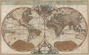 Old 1691 Map Of The World - Art Print