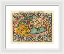 Load image into Gallery viewer, Old 16th Century Map Of The World - Framed Print