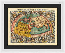 Load image into Gallery viewer, Old 16th Century Map Of The World - Framed Print