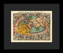 Load image into Gallery viewer, Old 16th Century Map Of The World - Framed Print