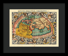 Load image into Gallery viewer, Old 16th Century Map Of The World - Framed Print