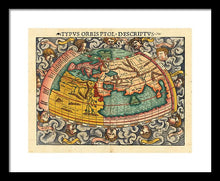 Load image into Gallery viewer, Old 16th Century Map Of The World - Framed Print