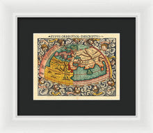 Load image into Gallery viewer, Old 16th Century Map Of The World - Framed Print