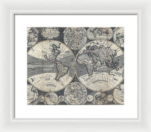 Load image into Gallery viewer, Old 1707 Map Of The World - Framed Print