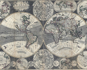 Old 1707 Map Of The World - Art Print