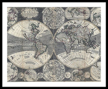 Load image into Gallery viewer, Old 1707 Map Of The World - Framed Print