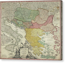 Load image into Gallery viewer, Old Map Of Europe 1720 - Canvas Print