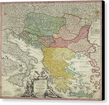 Load image into Gallery viewer, Old Map Of Europe 1720 - Canvas Print