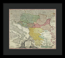 Load image into Gallery viewer, Old Map Of Europe 1720 - Framed Print