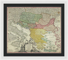 Load image into Gallery viewer, Old Map Of Europe 1720 - Framed Print