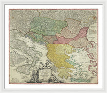 Load image into Gallery viewer, Old Map Of Europe 1720 - Framed Print