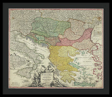 Load image into Gallery viewer, Old Map Of Europe 1720 - Framed Print