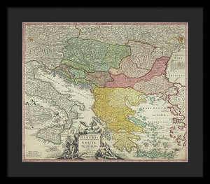 Old Map Of Europe 1720 - Framed Print