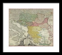 Load image into Gallery viewer, Old Map Of Europe 1720 - Framed Print