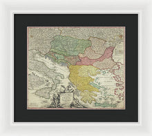 Load image into Gallery viewer, Old Map Of Europe 1720 - Framed Print